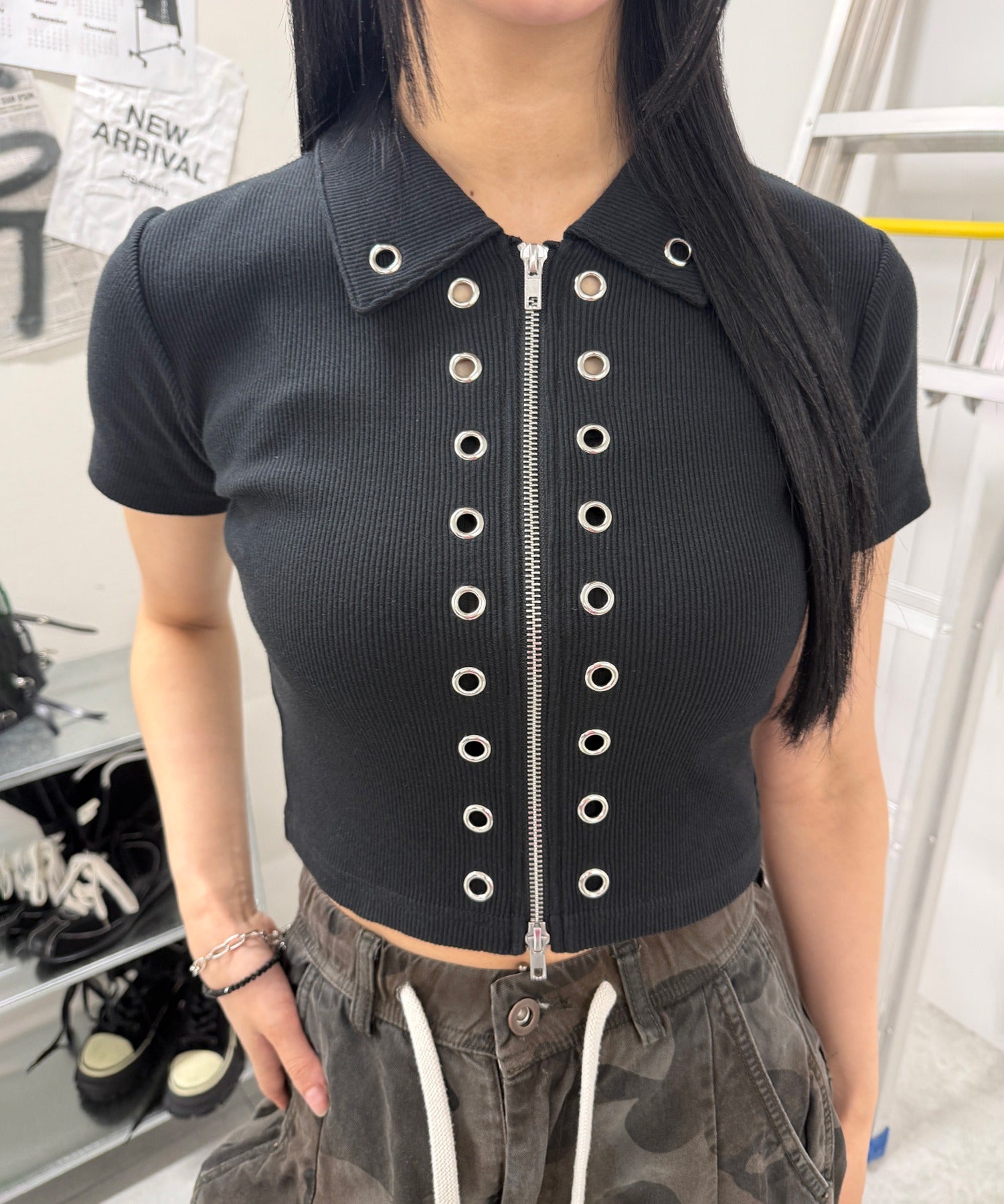 ハトメクロップドZIPトップ – WEGO ONLINE STORE