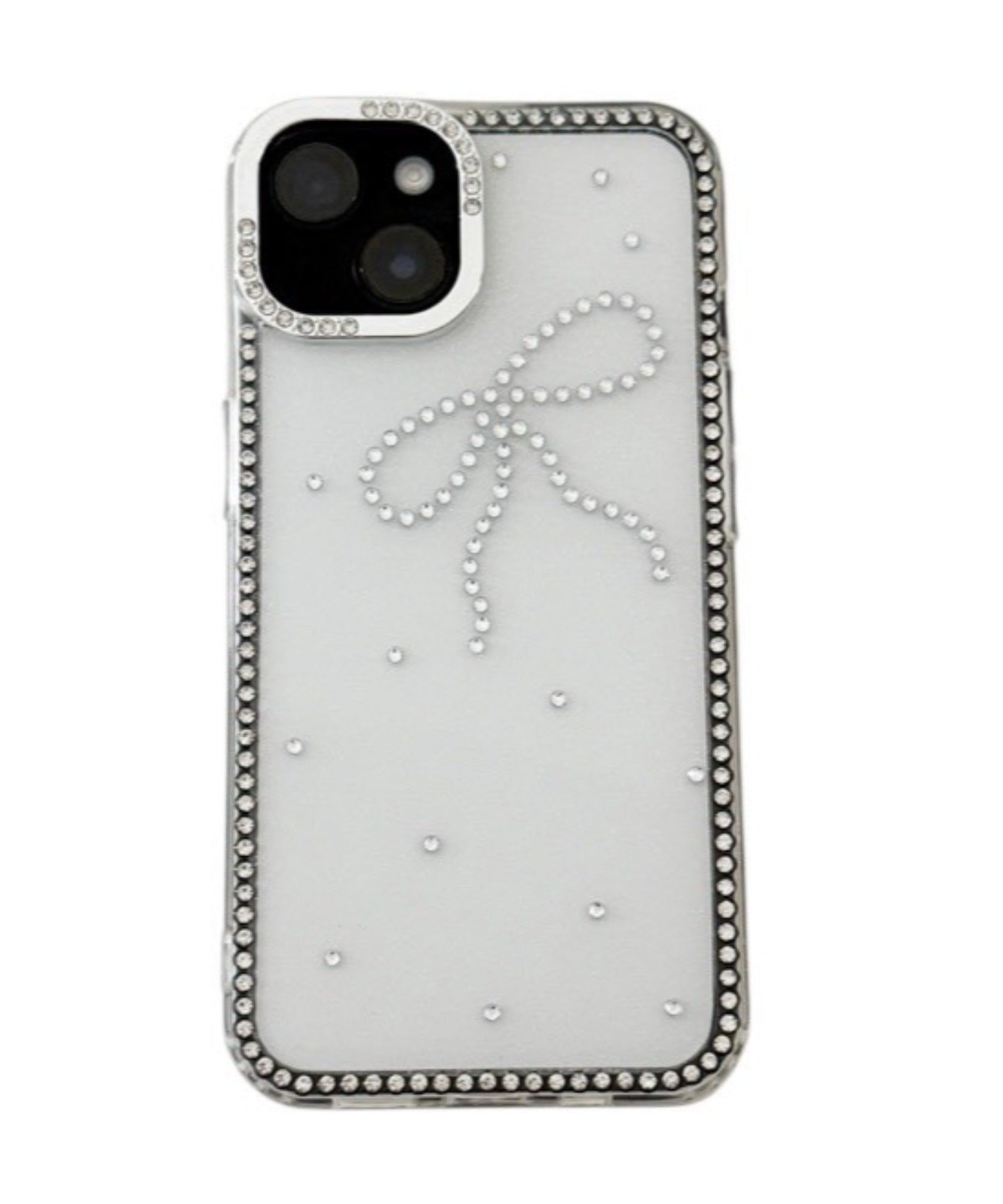 リボンビジューラメiphoneケース（ホワイト）｜WEGO（ウィゴー