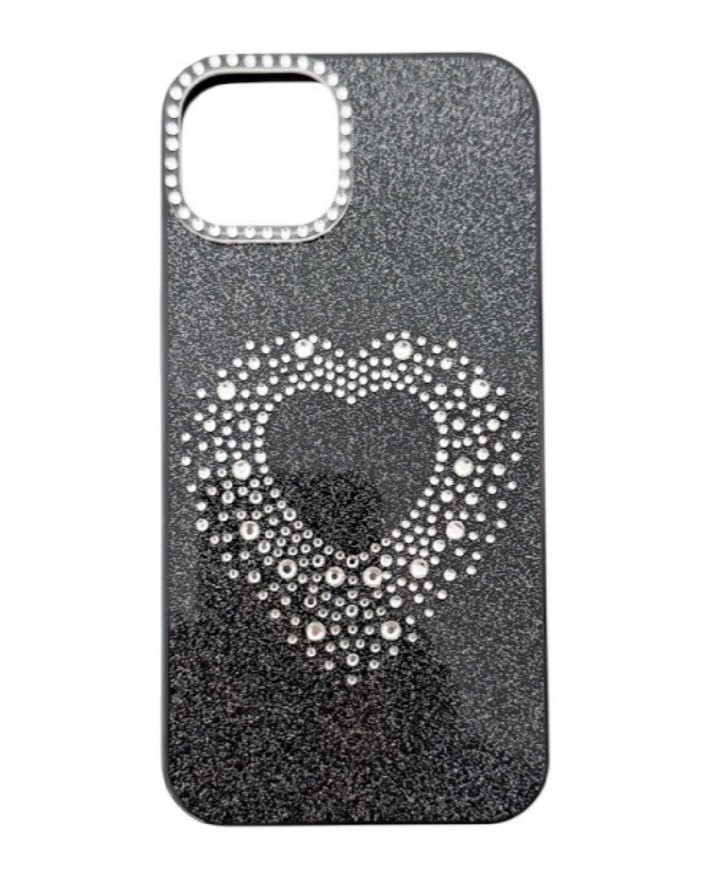 ハートビジューラメiphoneケース（ブラック）｜WEGO（ウィゴー