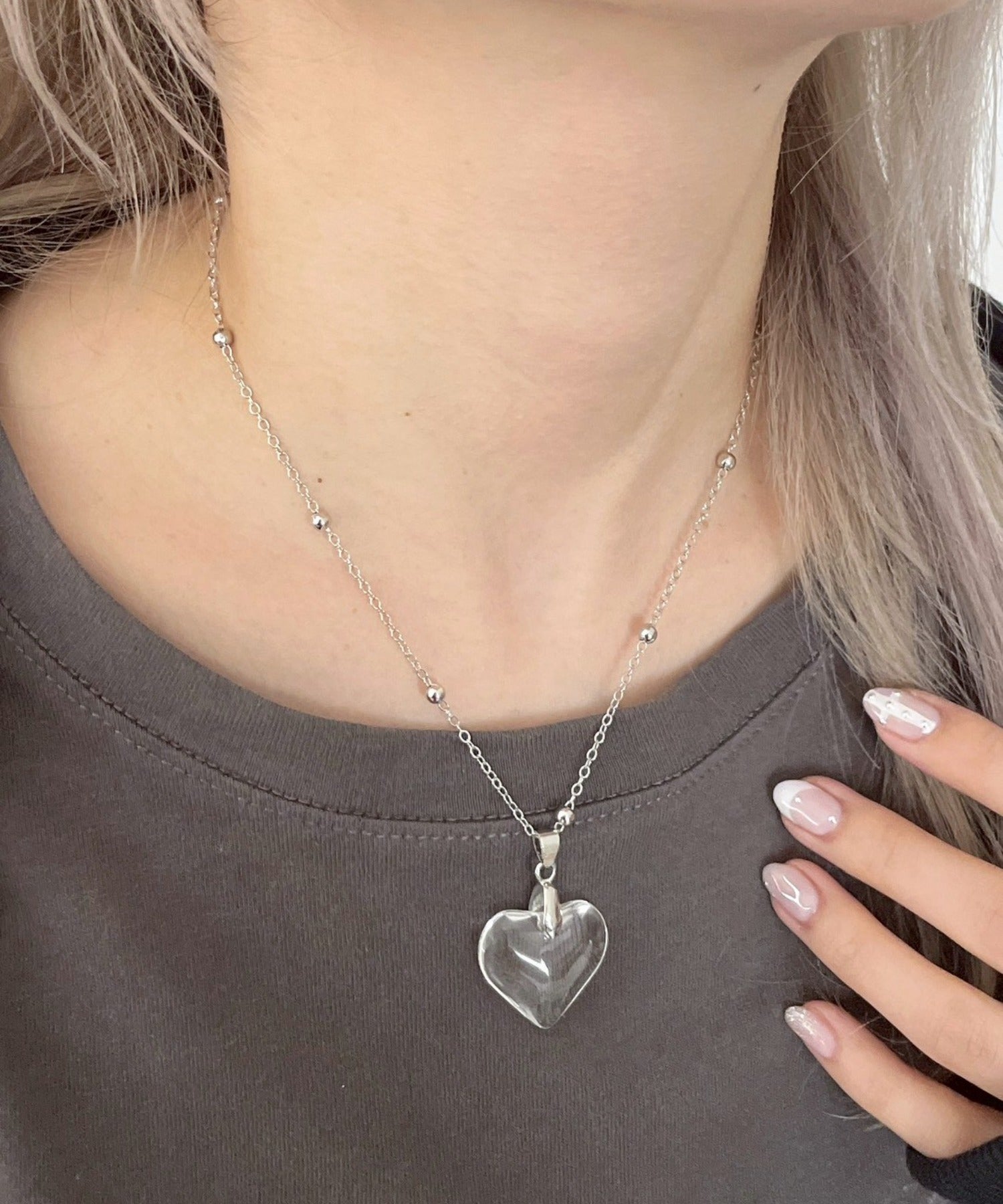 Lクリアハートモチーフネックレス｜WEGO（ウィゴー） – WEGO ONLINE STORE