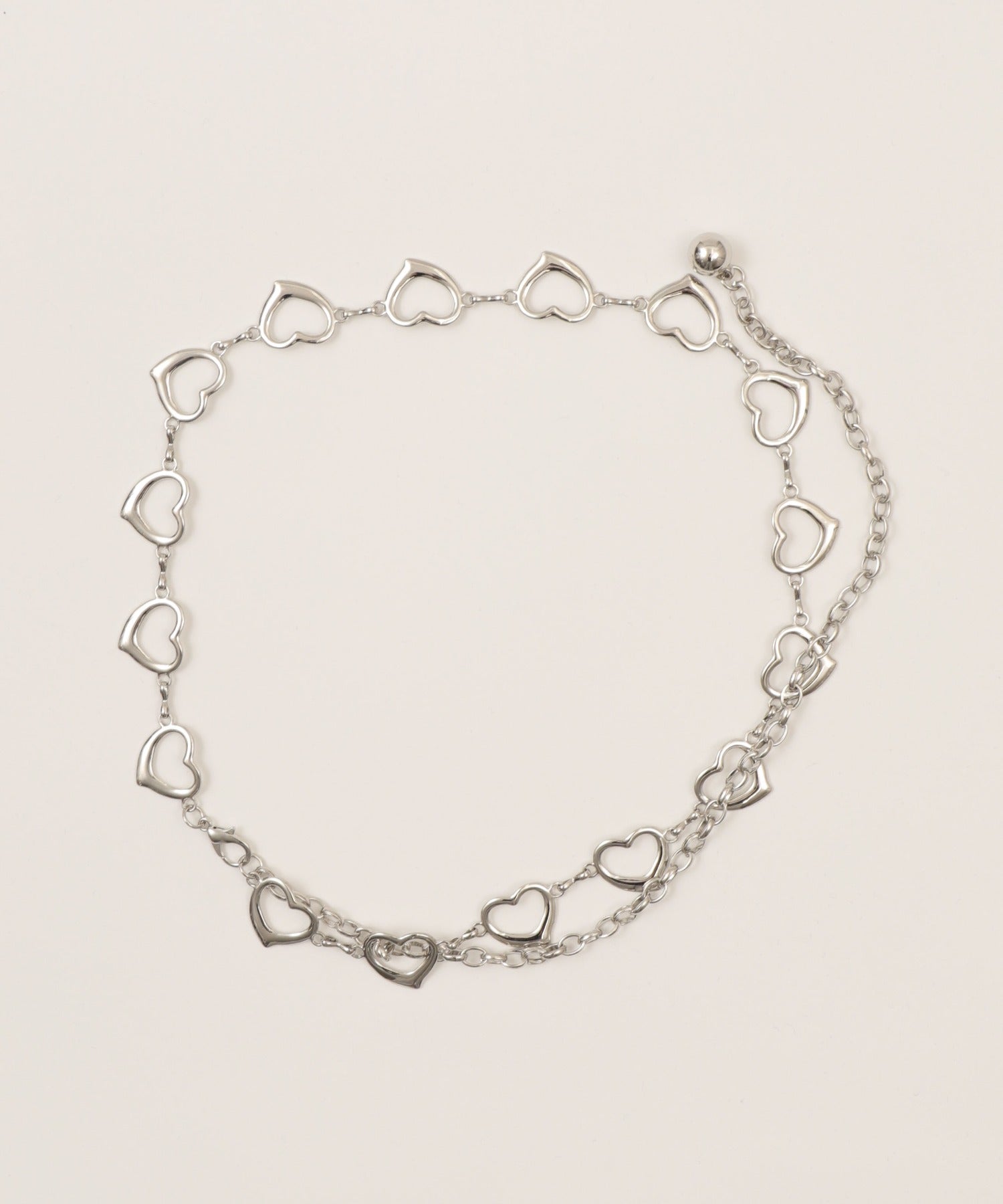 【新品・未使用】thevirginsチェーンベルト シルバー　ハートチェーン Lハートチェーンベルト｜WEGO（ウィゴー） – WEGO ONLINE STORE