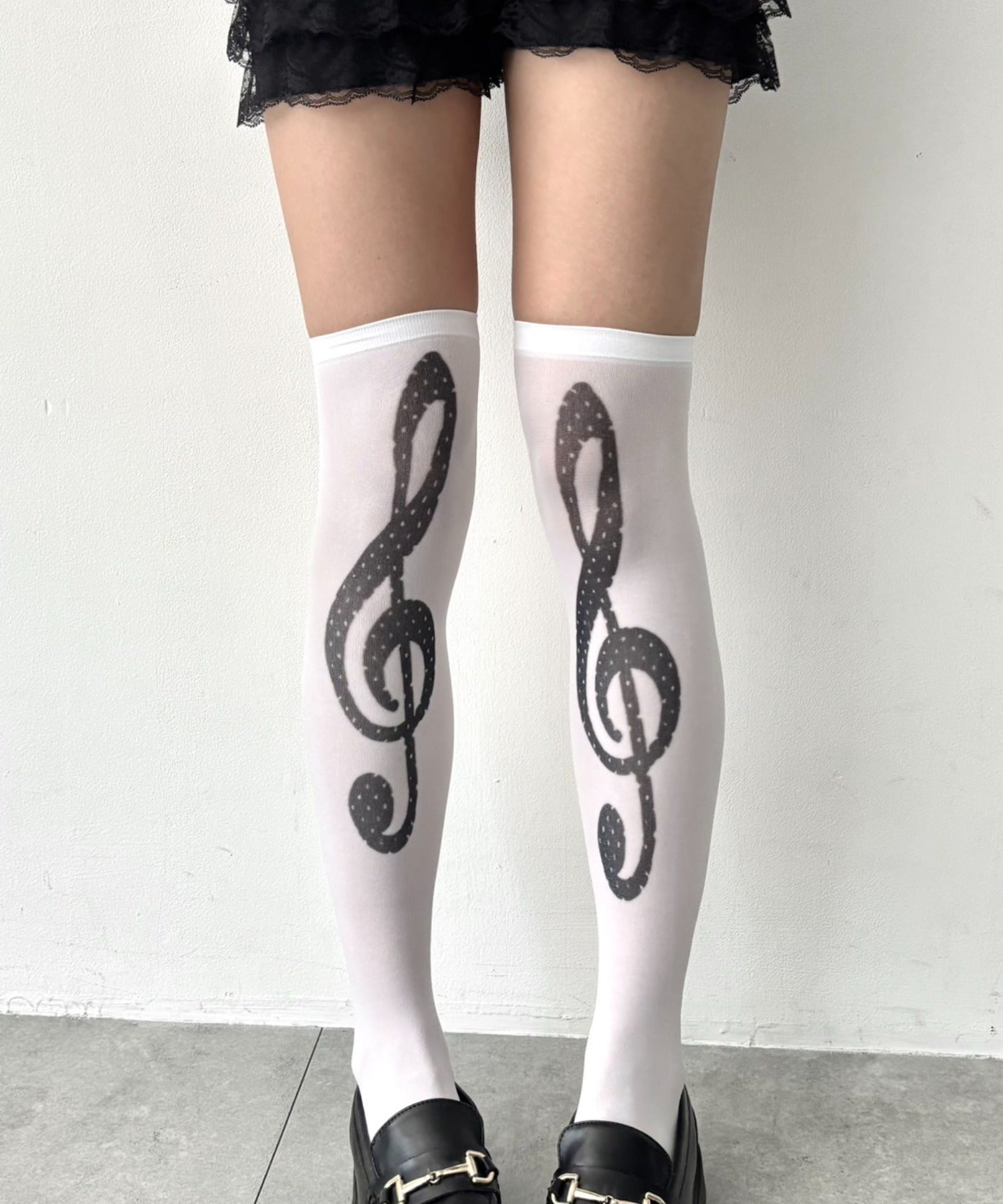 音符柄シアーニーハイソックス(23-25cm)｜WEGO（ウィゴー） – WEGO