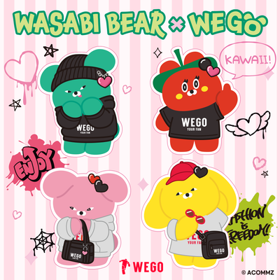 WASABI BEARのオリジナルグッズが登場！限定ステッカー配布＆POPUP開催！