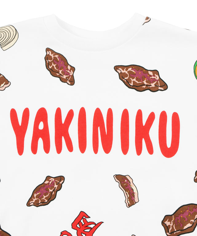 フード総柄スウェット(NATTO_YAKINIKU_ONIGIRI）