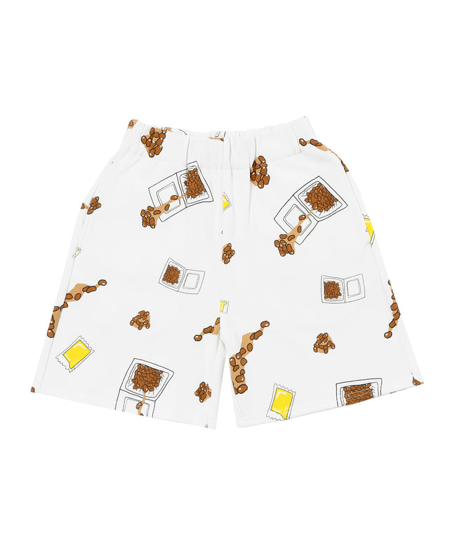 フード総柄スウェットショーパン