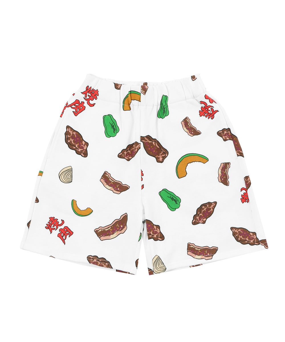 フード総柄スウェットショーパン