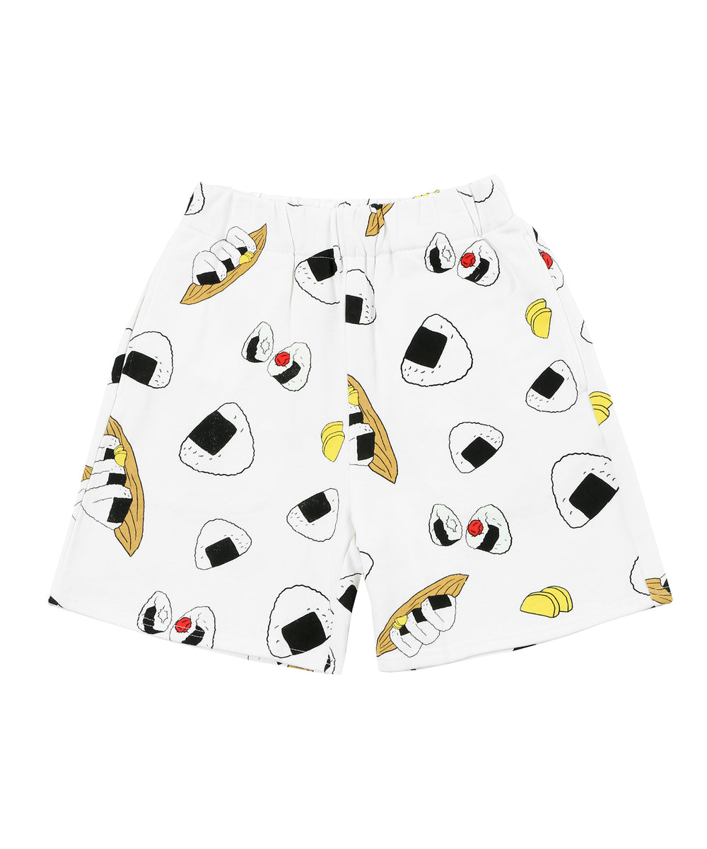 フード総柄スウェットショーパン