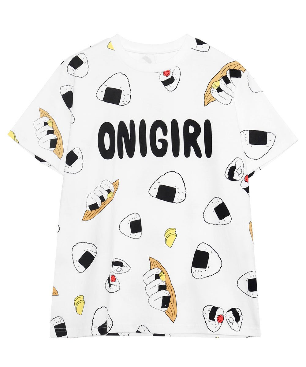 ﾌｰﾄﾞ総柄Tｼｬﾂ