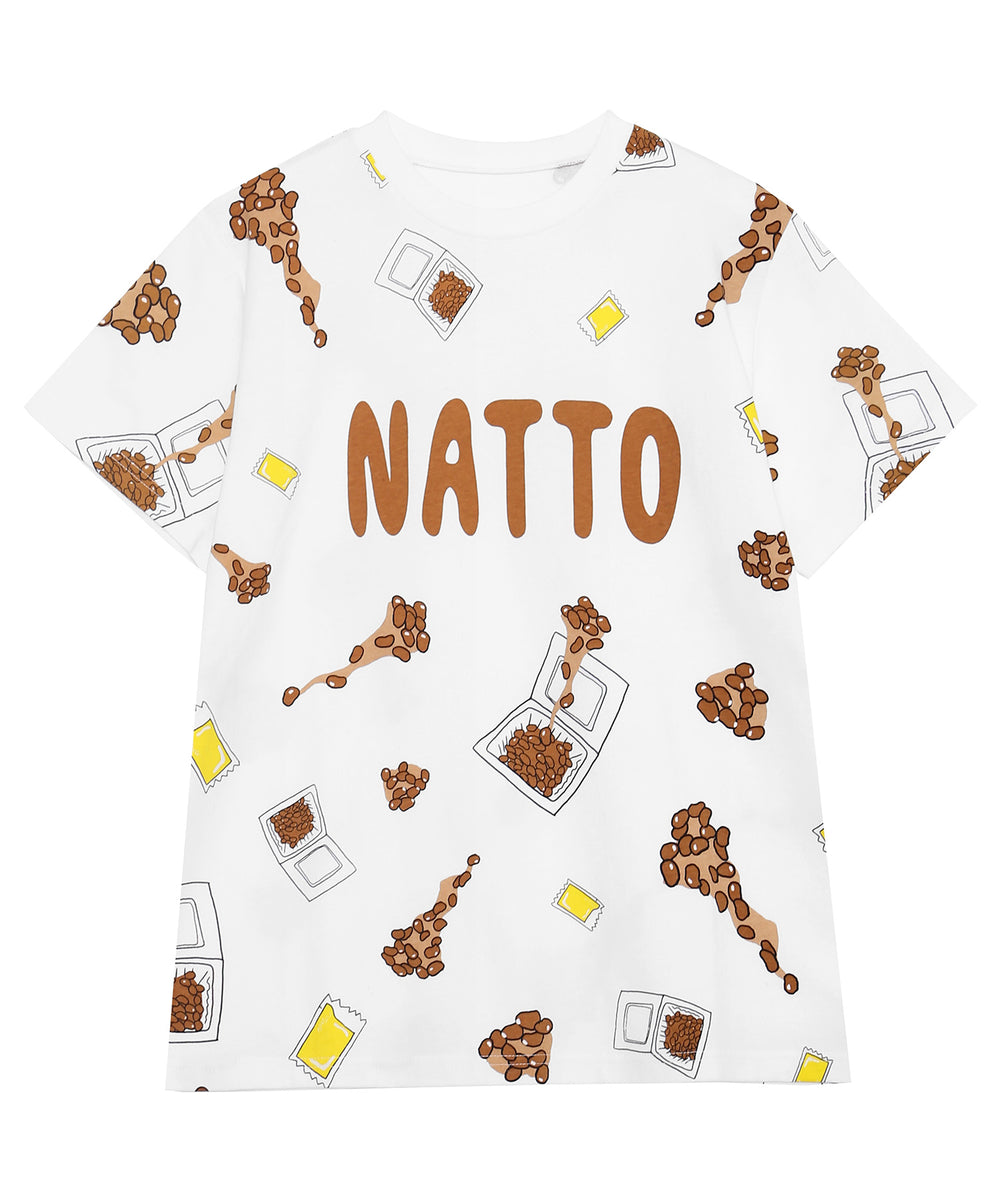 ﾌｰﾄﾞ総柄Tｼｬﾂ