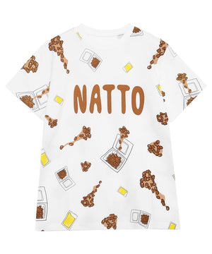 ﾌｰﾄﾞ総柄Tｼｬﾂ