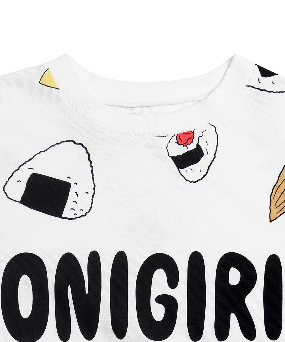 ﾌｰﾄﾞ総柄Tｼｬﾂ