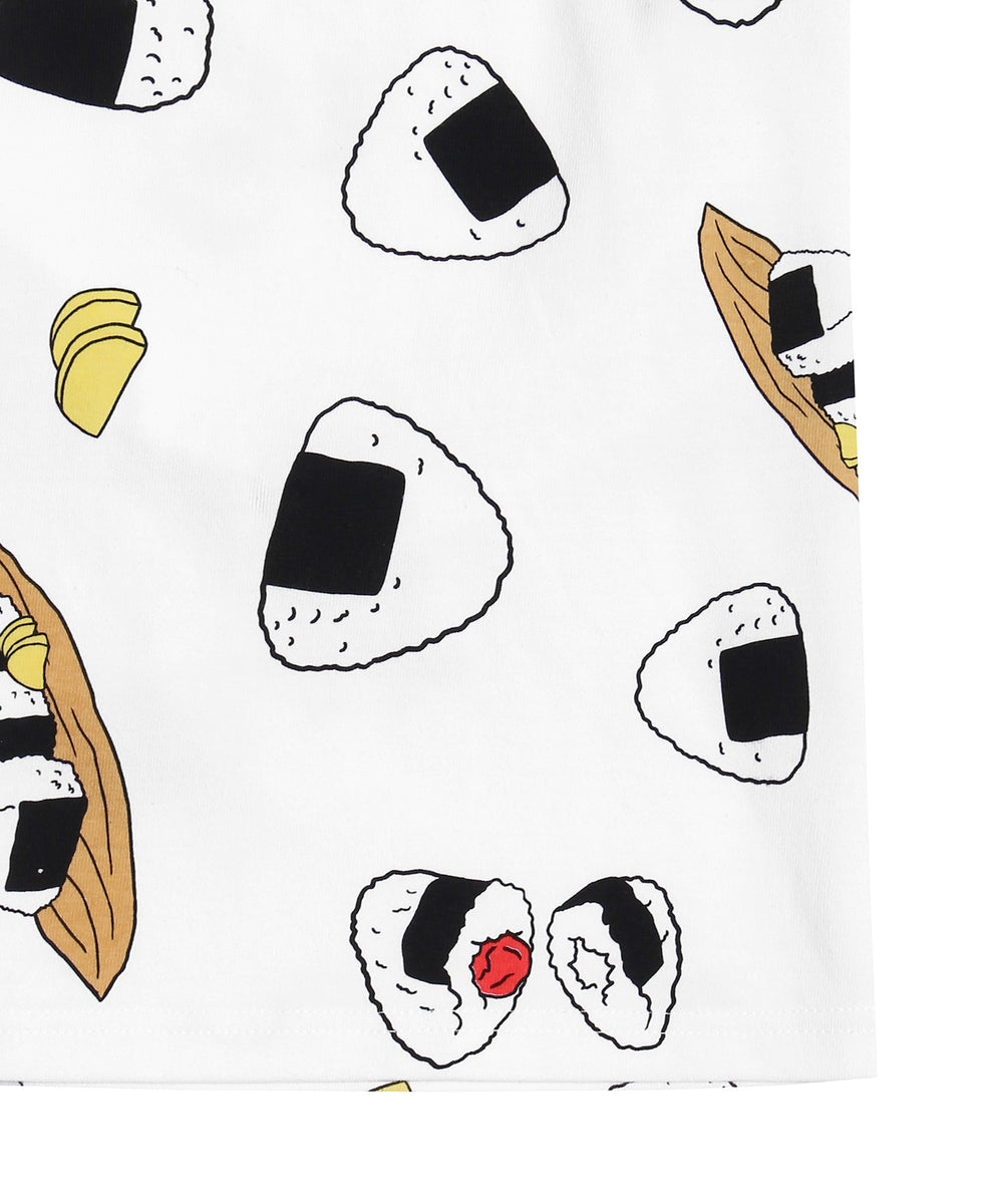 ﾌｰﾄﾞ総柄Tｼｬﾂ