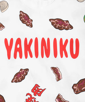 ﾌｰﾄﾞ総柄Tｼｬﾂ