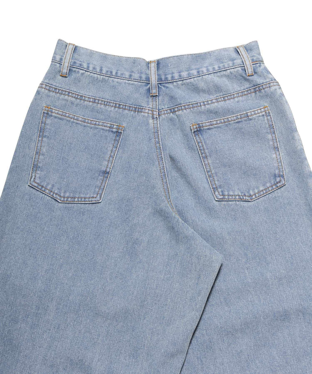 ダメージデニムワイドパンツ