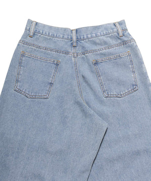 ダメージデニムワイドパンツ