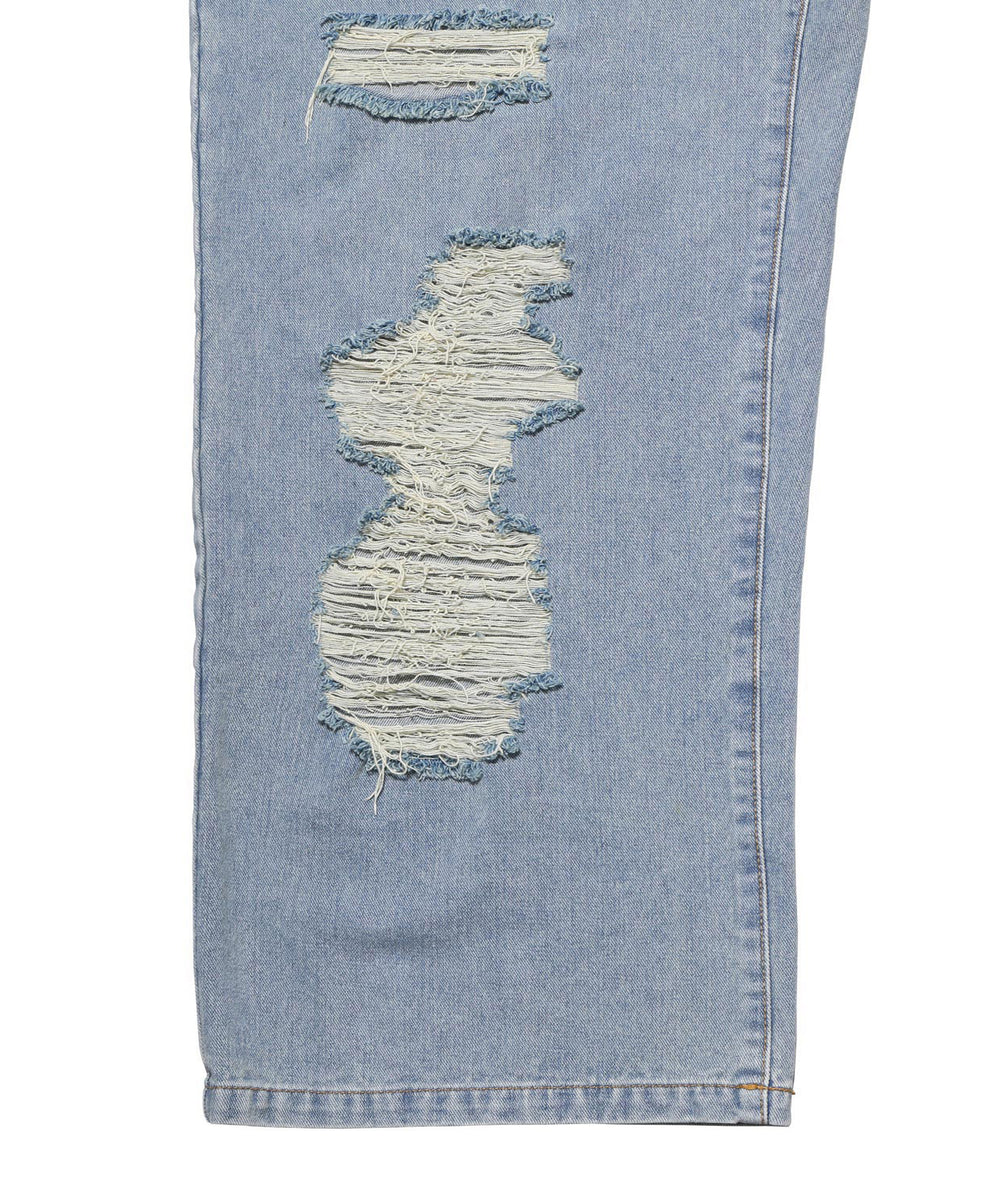 ダメージデニムワイドパンツ