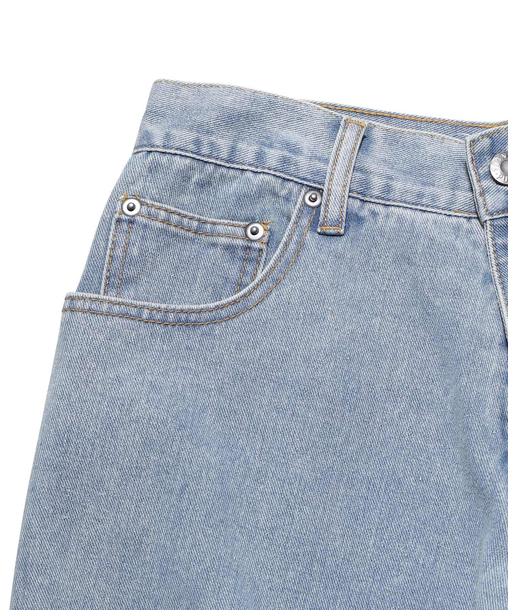 ダメージデニムワイドパンツ