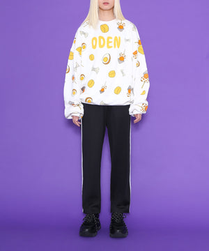 フード総柄スウェット