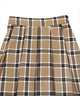 ボックスプリーツチェックミニスカート