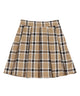 ボックスプリーツチェックミニスカート