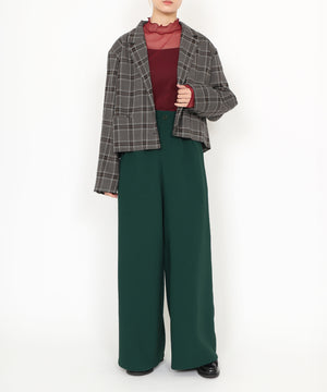 チェックショートジャケット