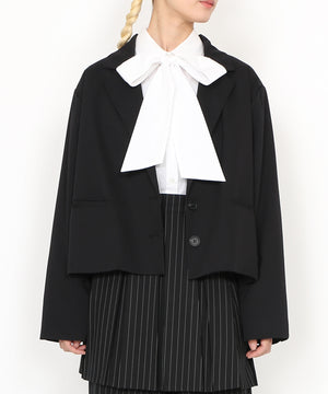 ピンストライプボックスプリーツミニスカート