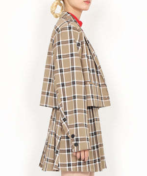 チェックショートジャケット