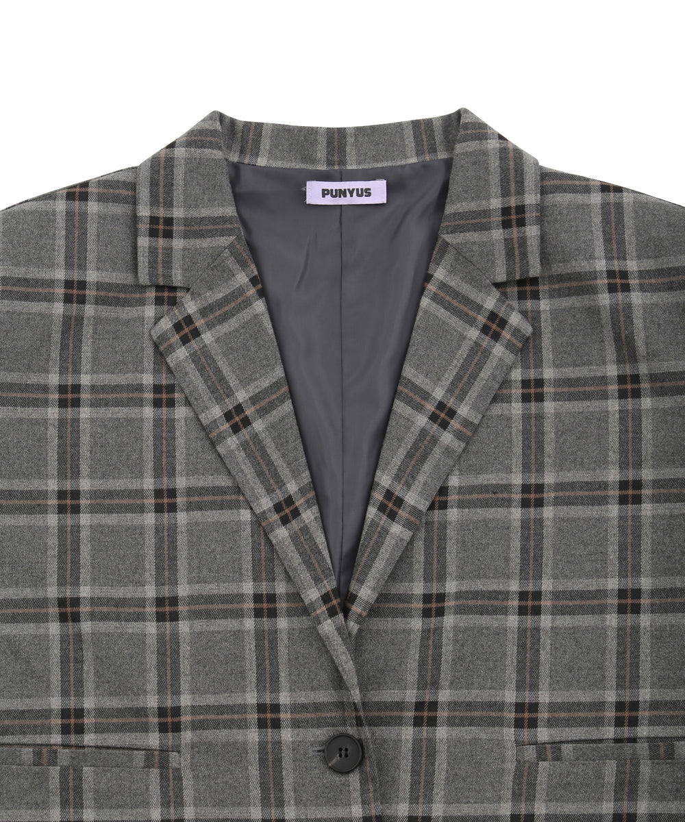 チェックショートジャケット