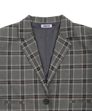 チェックショートジャケット