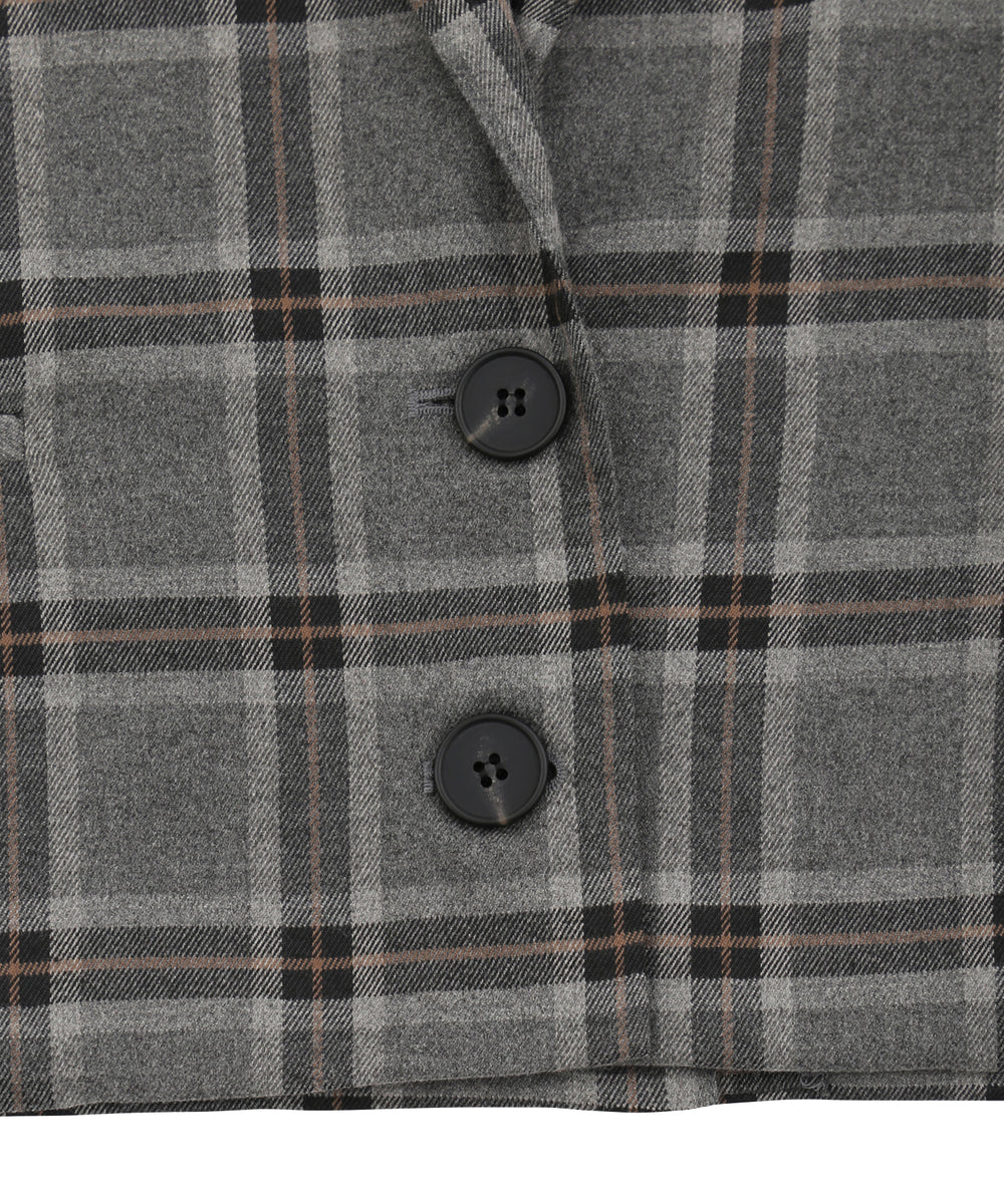 チェックショートジャケット