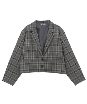 チェックショートジャケット