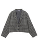 チェックショートジャケット