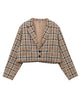 チェックショートジャケット