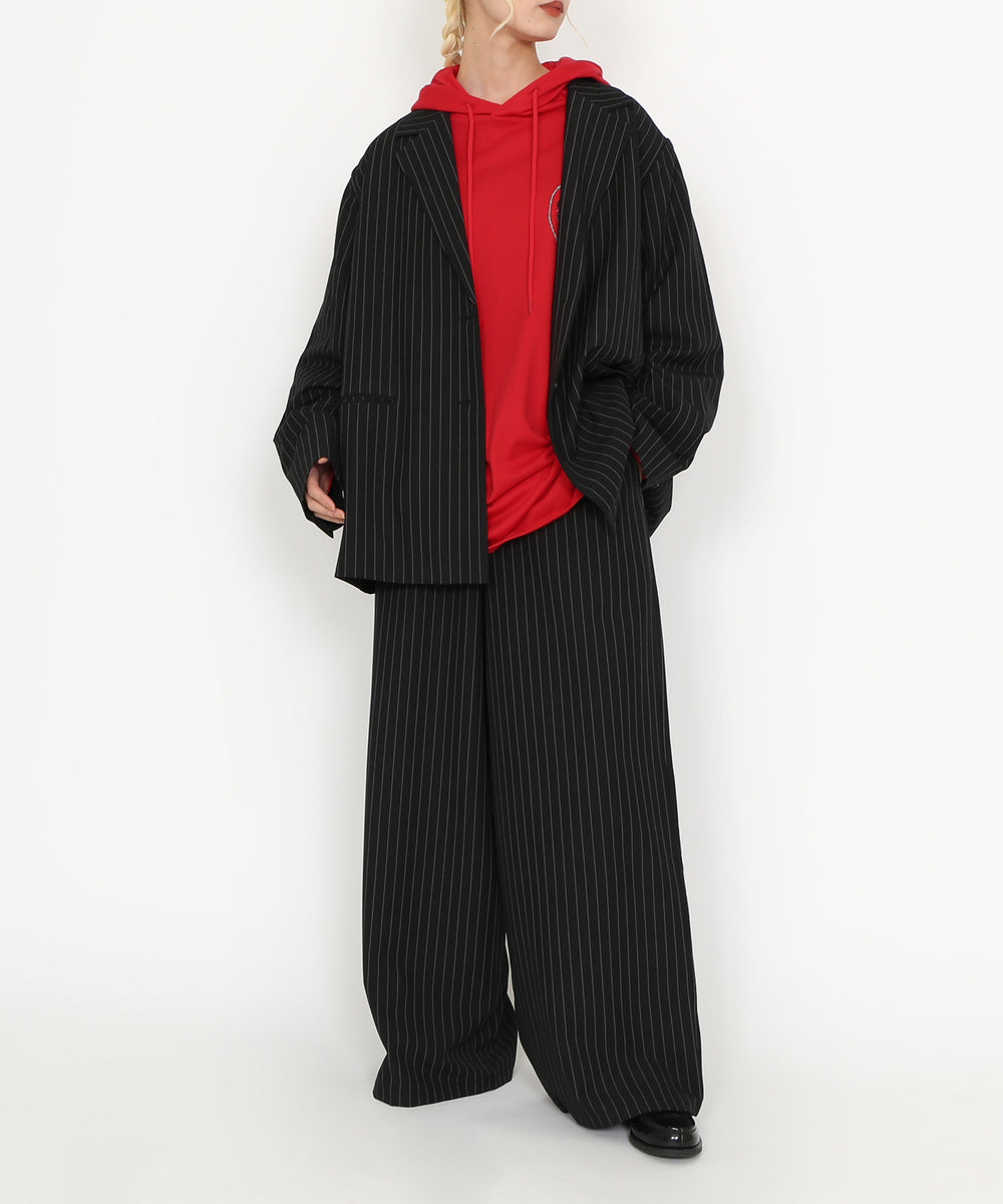 ピンストライプオーバージャケット