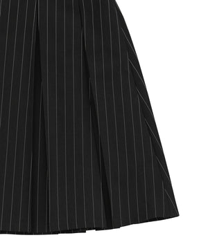 ピンストライプボックスプリーツミニスカート
