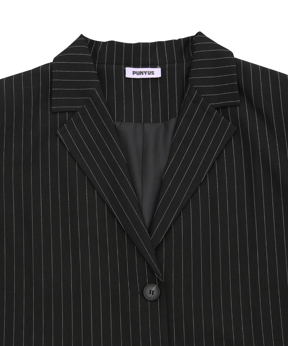 ピンストライプオーバージャケット