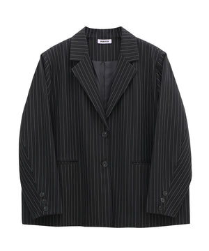 ピンストライプオーバージャケット