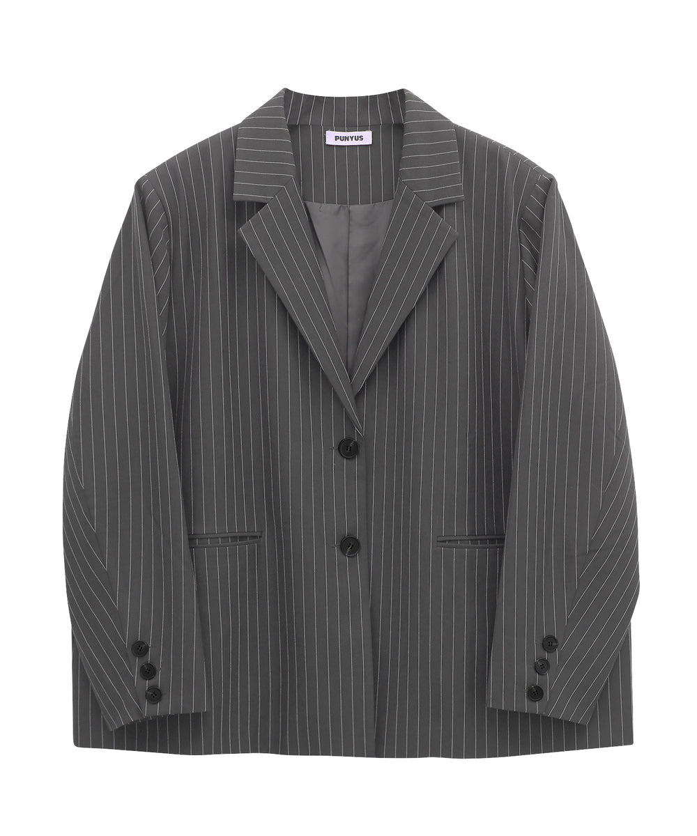 ピンストライプオーバージャケット