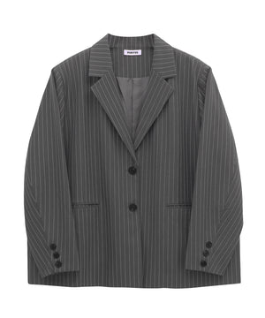ピンストライプオーバージャケット