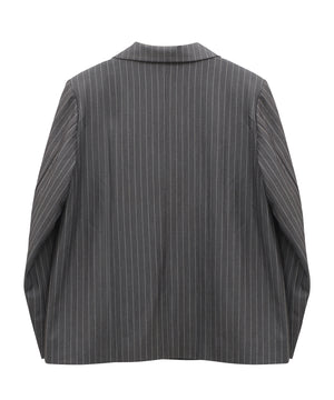 ピンストライプオーバージャケット