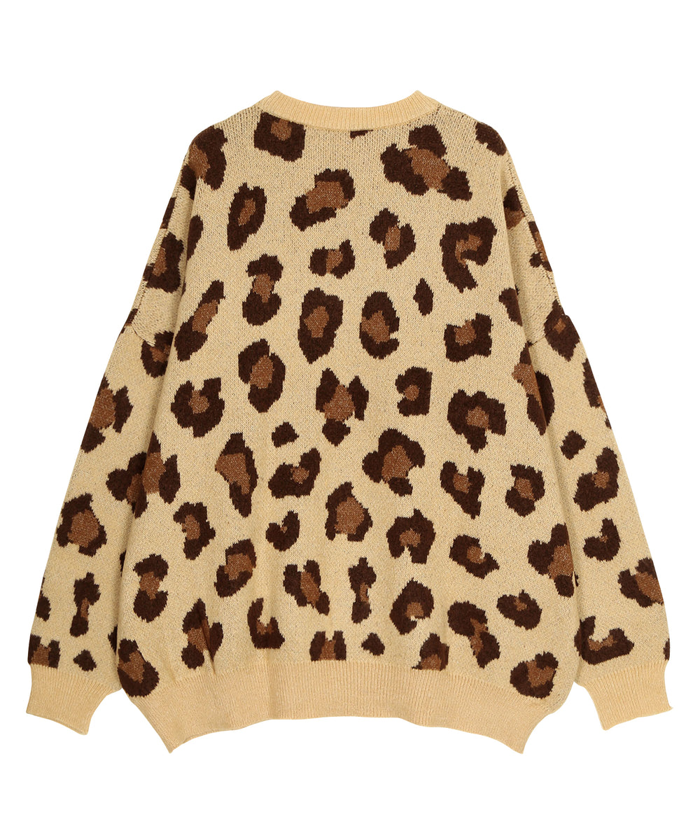 もちもちレオパードニット