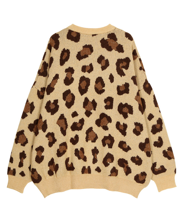 もちもちレオパードニット