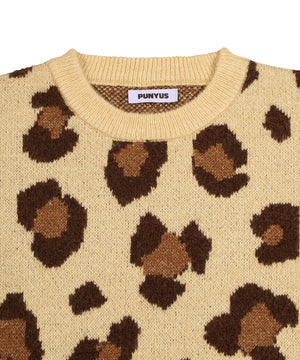 もちもちレオパードニット