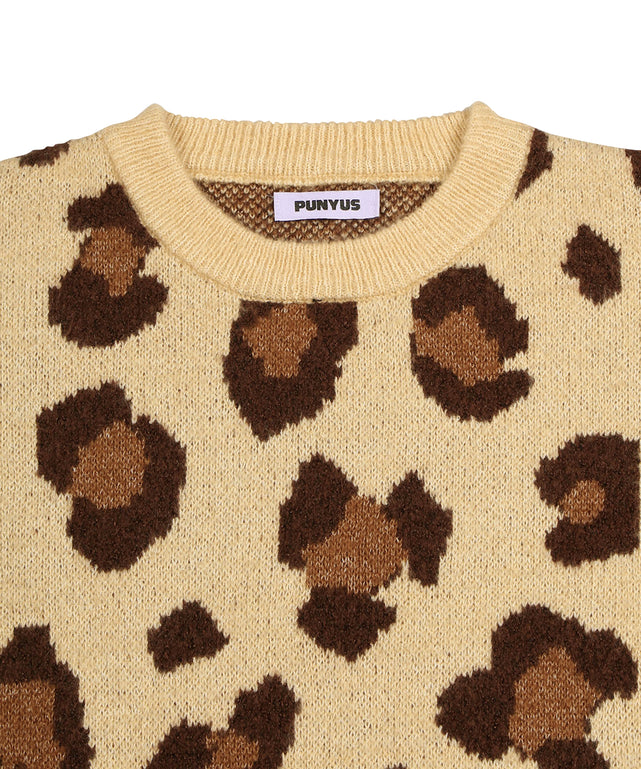 もちもちレオパードニット