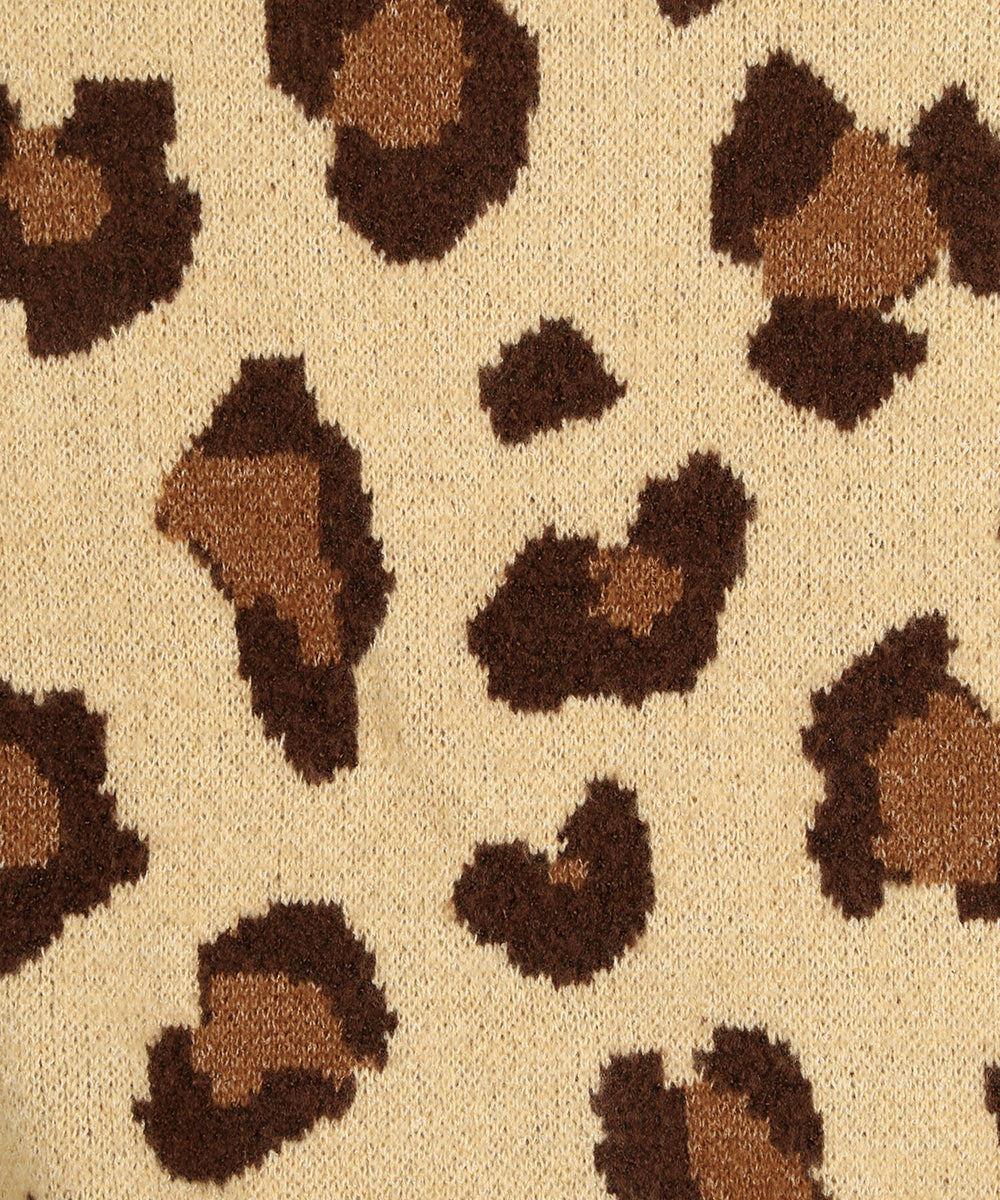 もちもちレオパードニット