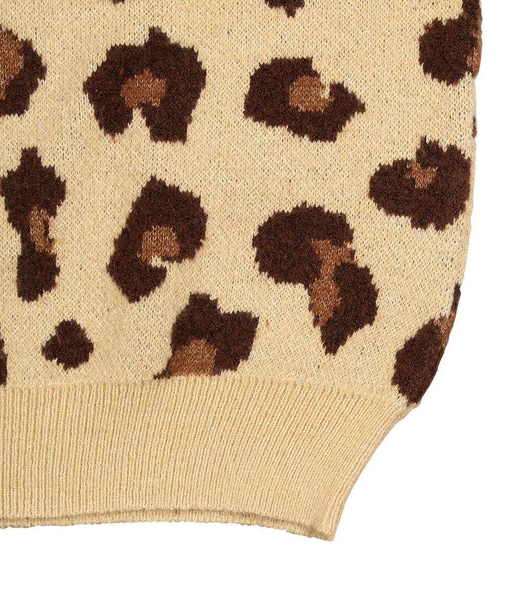 もちもちレオパードニット