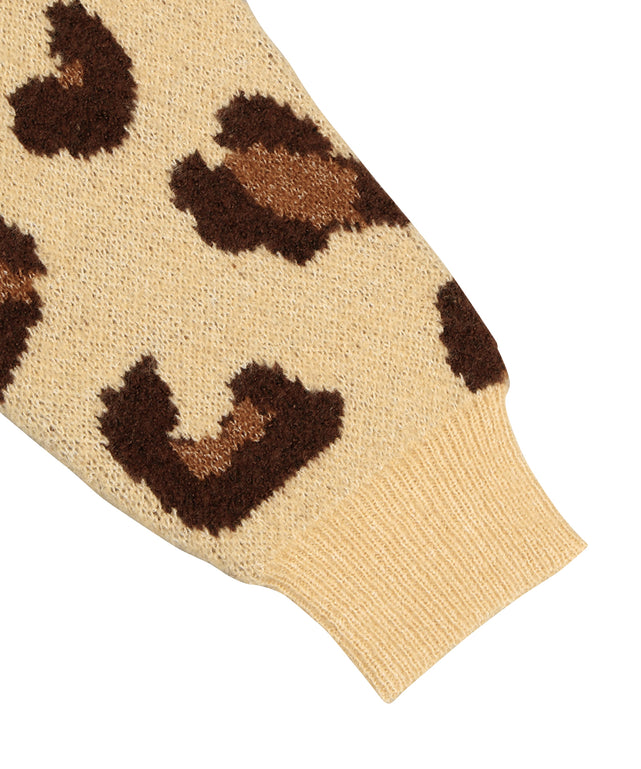 もちもちレオパードニット