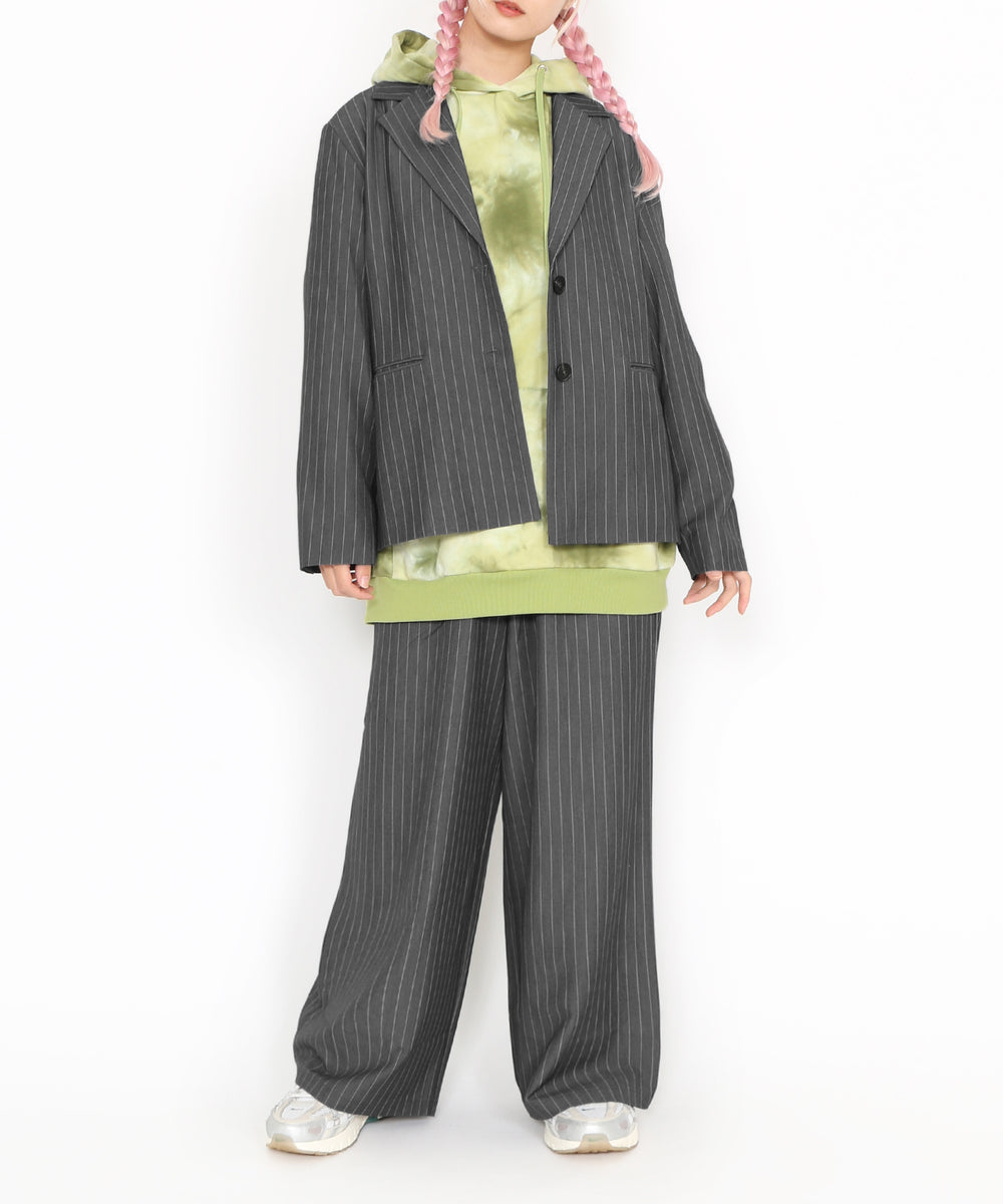 ピンストライプオーバージャケット