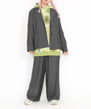 ピンストライプオーバージャケット