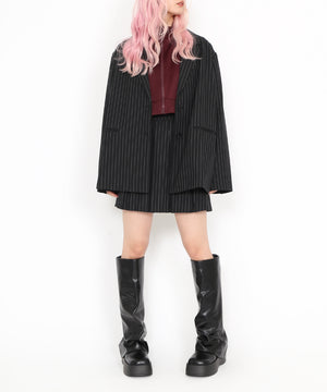 ピンストライプオーバージャケット